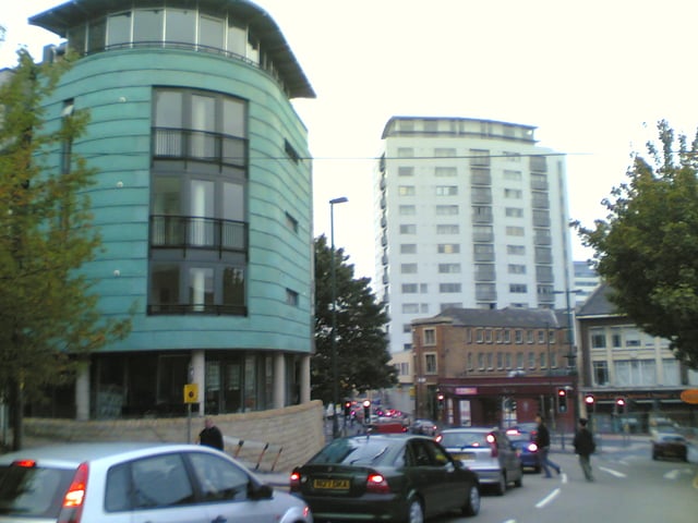 New buildings on the south side of the Lace Market area