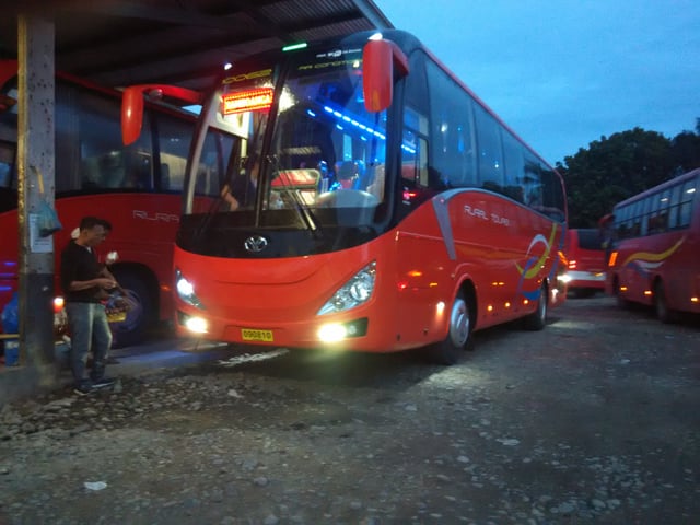 A Rural Tours 10062 bound for Zamboanga City. Her number 10062 indicates the prefix number 10 which is assigned for Dipolog Base.