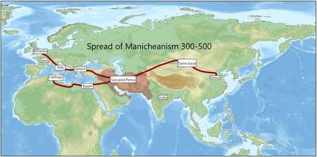 The spread of Manichaeism (300–500)