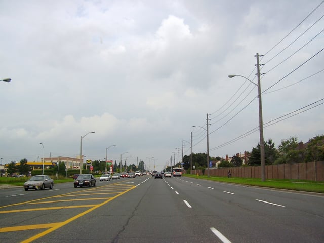 Steeles Avenue, near its intersection with Warden Avenue