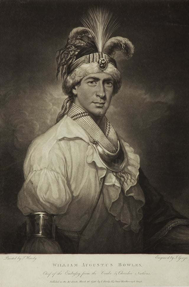 William Augustus Bowles (1763–1805) was also known as Estajoca, his Muscogee name.
