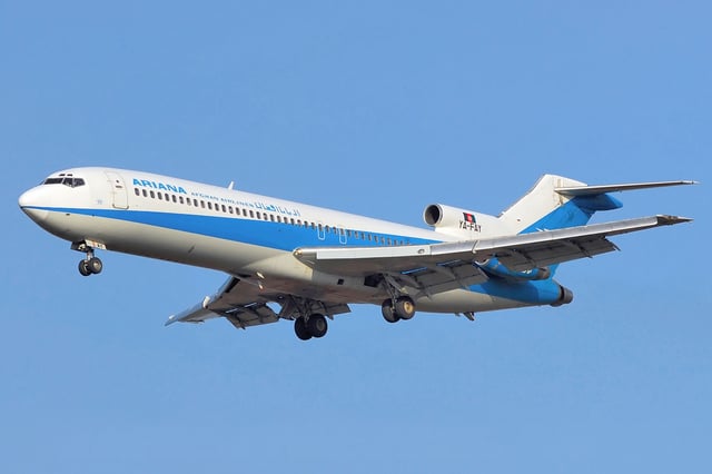 Longer 727-200, of Ariana Afghan Airlines