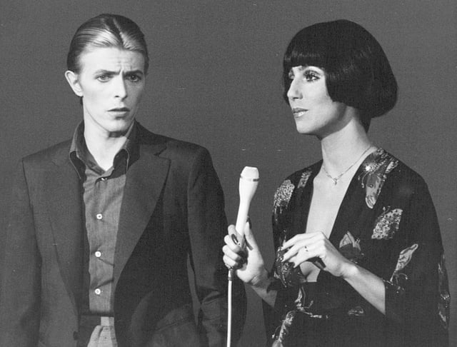 Bowie performing with Cher on the variety show Cher, 1975