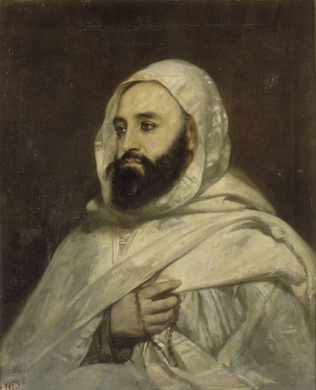 The emir Abd el-Kader, Algerian political and military leader