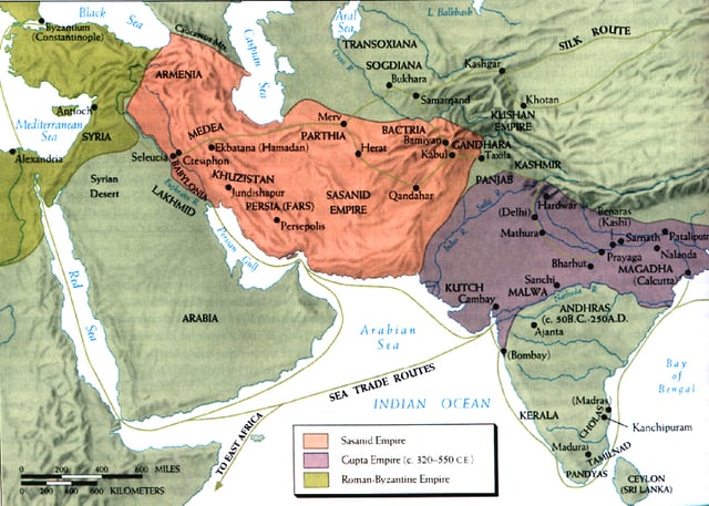 Sasanian sea trade routes