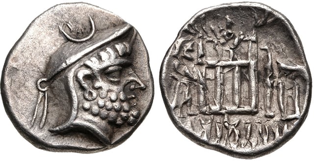 Dārēv I (Darios I) used for the first time the title of mlk (King). 2nd century BC.