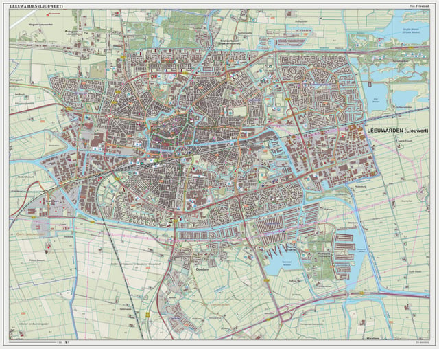 Map of the city of Leeuwarden (2014)