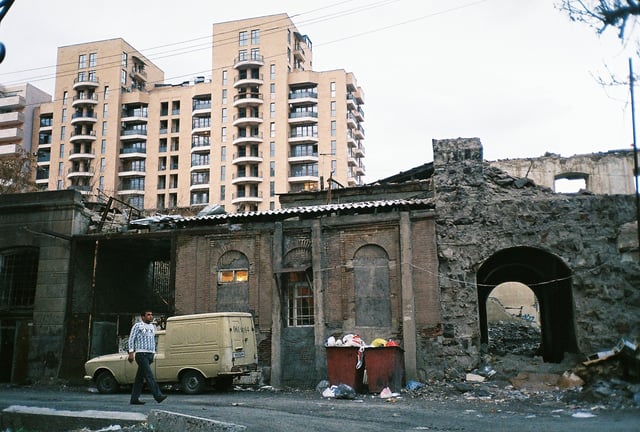 Historical districts being demolished and replaced with modern buildings