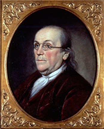 Benjamin Franklin was the primary founder, President of the Board of Trustees and a trustee of the Academy and College of Philadelphia, which merged with the University of the State of Pennsylvania to form the University of Pennsylvania in 1791 (Charles Willson Peale, 1785)