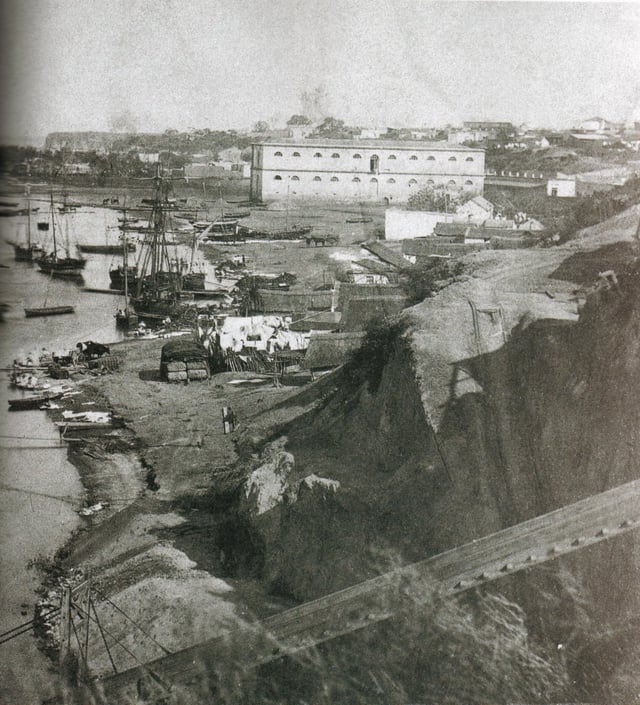 Rosario port area in 1888