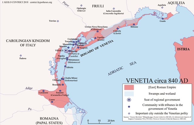 The Venetia c 840 AD