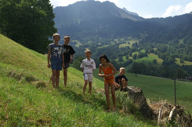Children in Austria, near Au, Vorarlberg