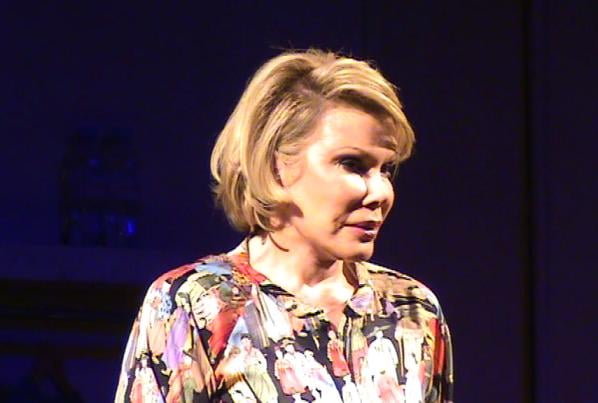 Rivers performing in her show at the 2008 Edinburgh Festival Fringe