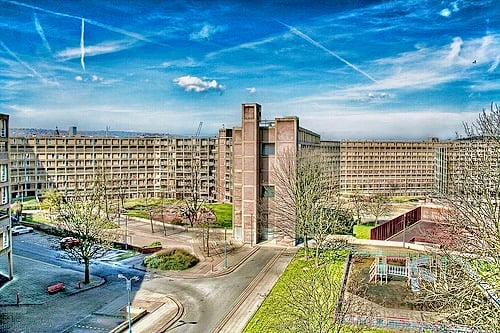 Park Hill flats, an example of 1950s and 1960s council housing estates in Sheffield