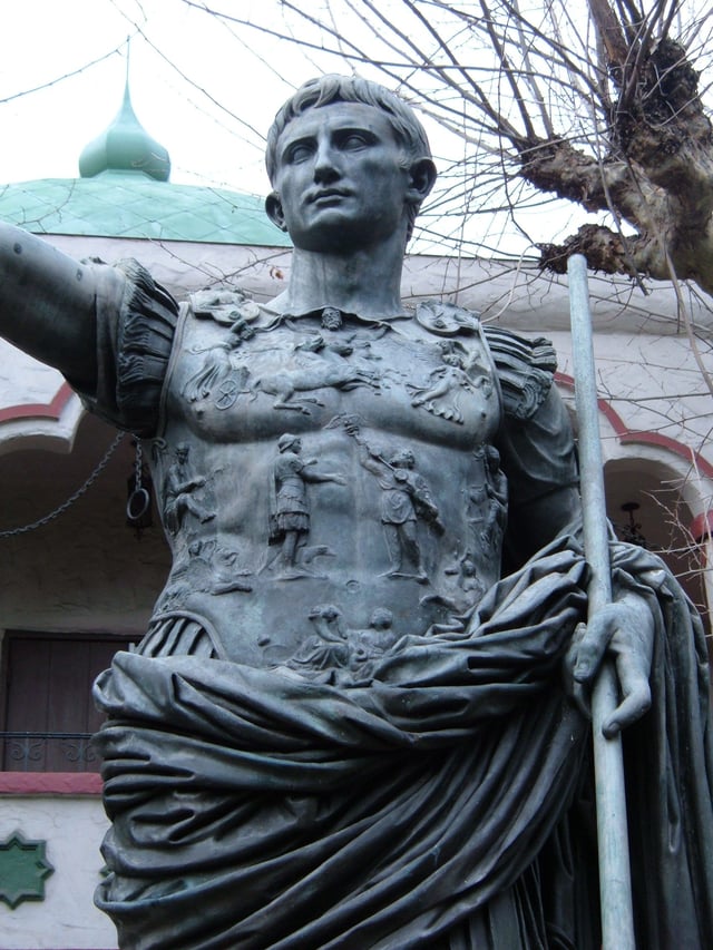 Statue of Augustus of Prima Porta at Rosicrucian Egyptian Museum.