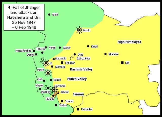 Fall of Jhanger and attacks on Naoshera and Uri 25 November 1947 – 6 February 1948