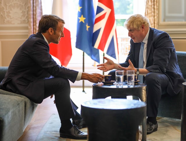 Johnson met with French President Emmanuel Macron to discuss the Brexit deal on 22 August 2019