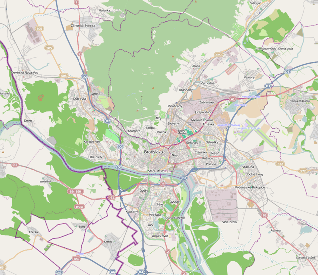 Map of Bratislava