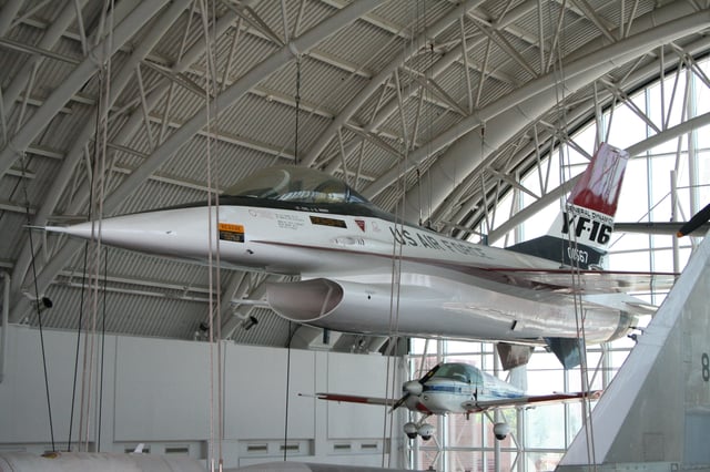 YF-16 on display at the Virginia Air and Space Center