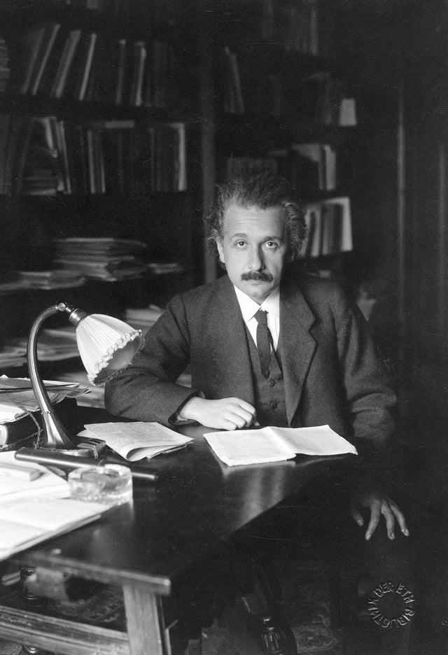 Einstein at his office, University of Berlin, 1920