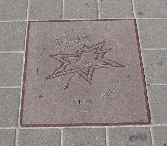 Trebek's star on the Canadian Walk of Fame