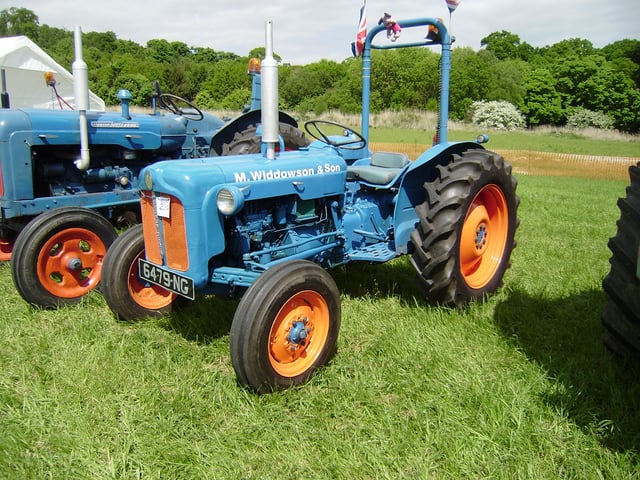 Rollover protection bar on a Fordson tractor.
