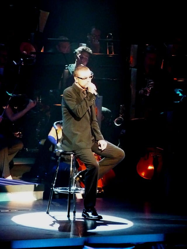 Michael performing during his Symphonica tour in Nice, France, in September 2011