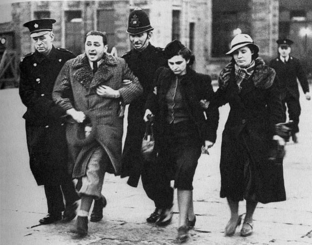 Czechoslovakian Jews at Croydon airport, England, 31 March 1939, before deportation to Poland