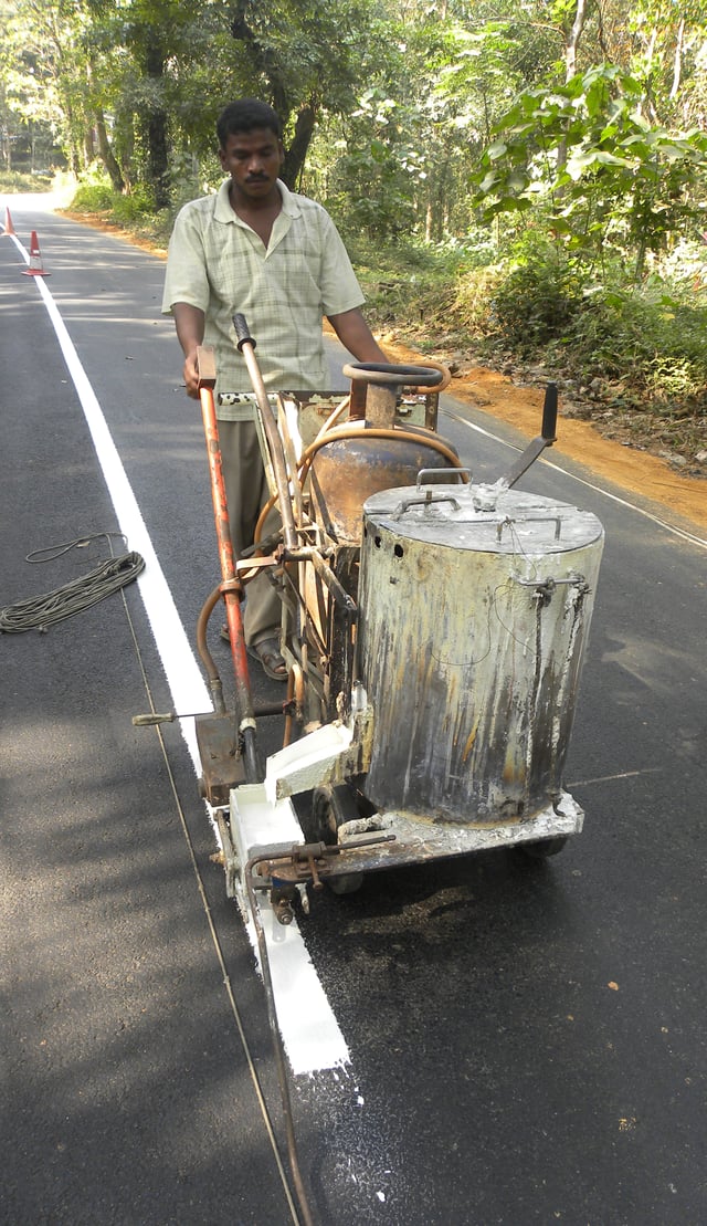 Line marking in rural India