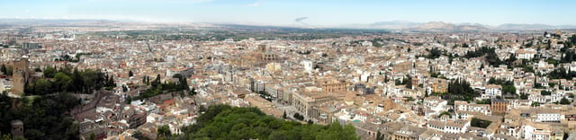A panoramic view from Alhambra