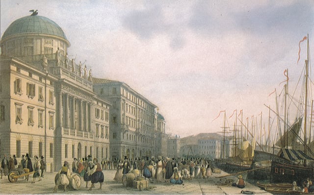 Palazzo Carciotti in Trieste, circa 1850