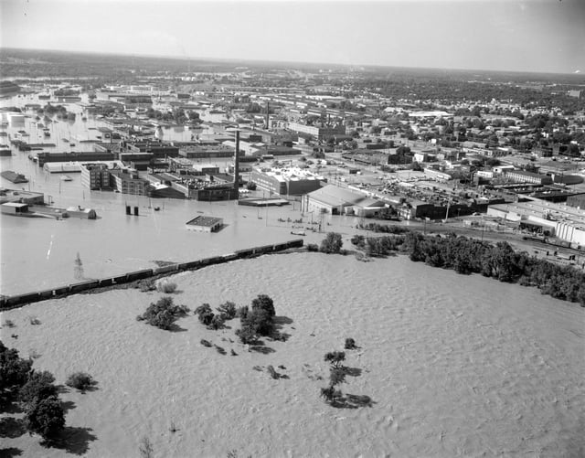 Flooding of Old Manchester during Hurricane Agnes, 1972