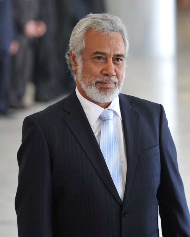 Xanana Gusmão, the first East Timorese President after Indonesian occupation.