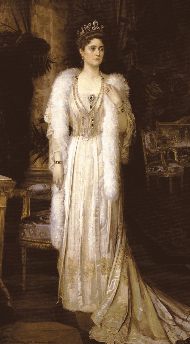 Portrait of Empress Alexandra Feodorovna. Livadia, 1907