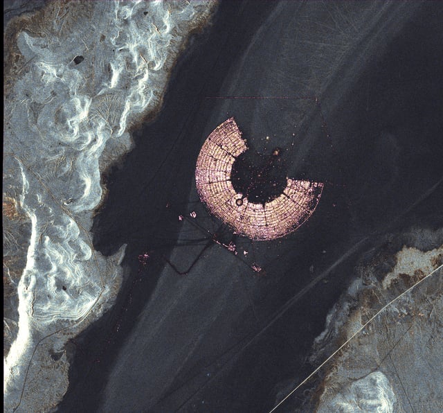 Radar image of Black Rock City taken from the TerraSAR-X satellite in 2011