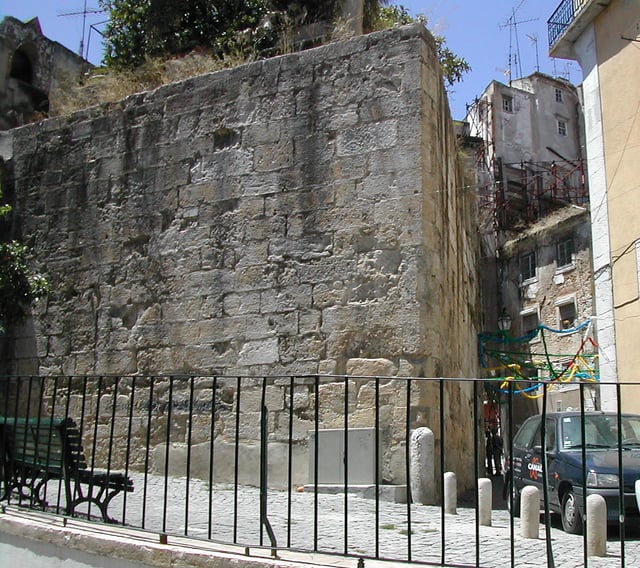 Part of the Cerca Velha (Old Wall), originally built by Romans.