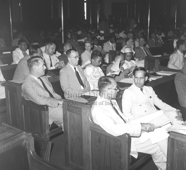 First plenary session of the Asian Regional Conference of the I.L.O. in New Delhi on 27 October 1947.