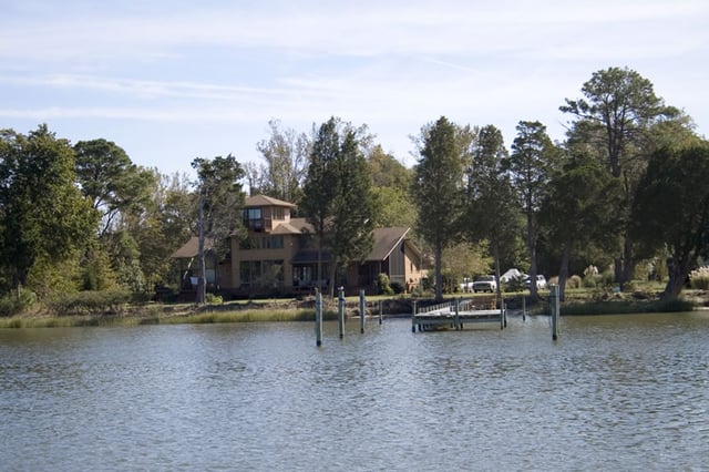 Typical waterside scene in Mathews County