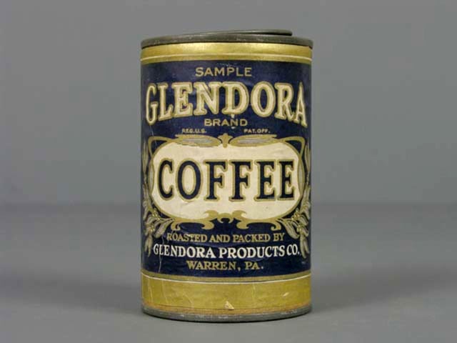 A coffee can from the first half of the 20th century.