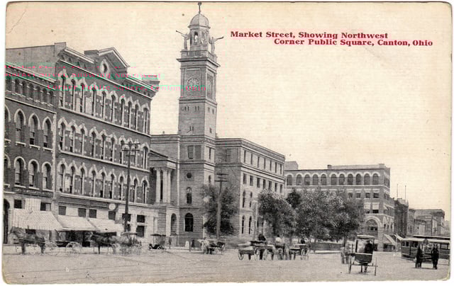 Market Street, Showing Northwest Corner Public Square, Canton, Ohio