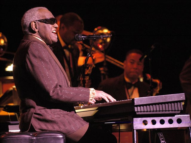 Charles at the 2003 Montreal International Jazz Festival, one of his last public performances