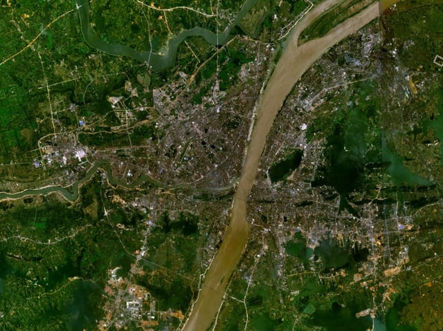 Satellite image of Wuhan