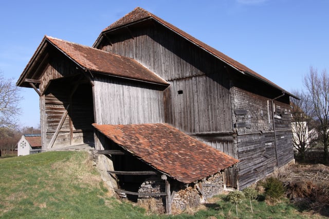 A bridge barn in Switzerland.