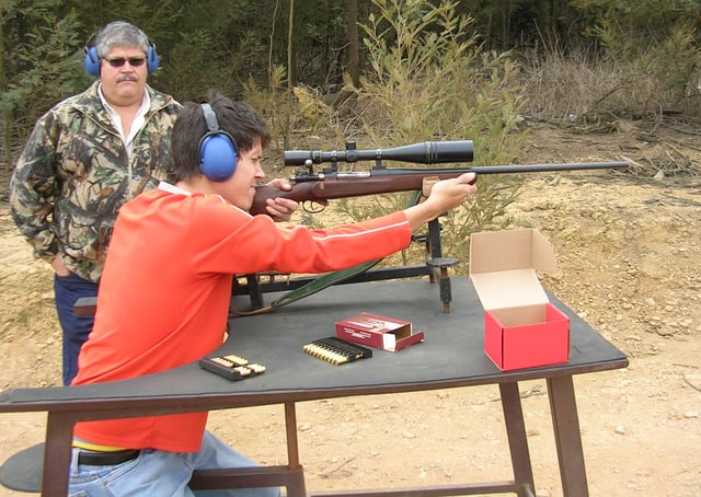 Benchrest shooting with a Mauser rifle