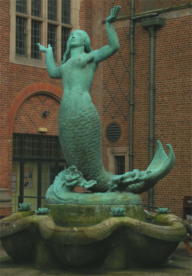 William Bloye's mermaid fountain at Birmingham University