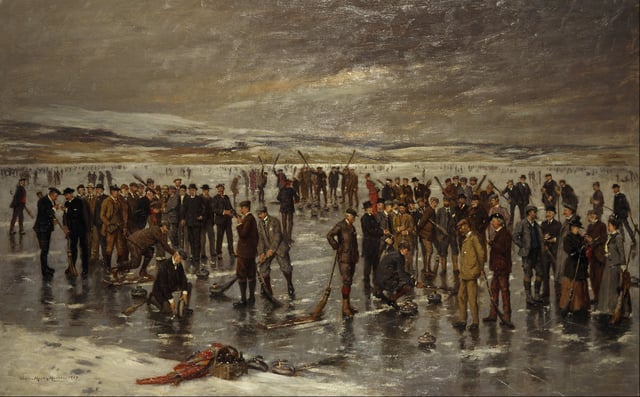 Curling at Carsebreck (1899) by Charles Martin Hardie