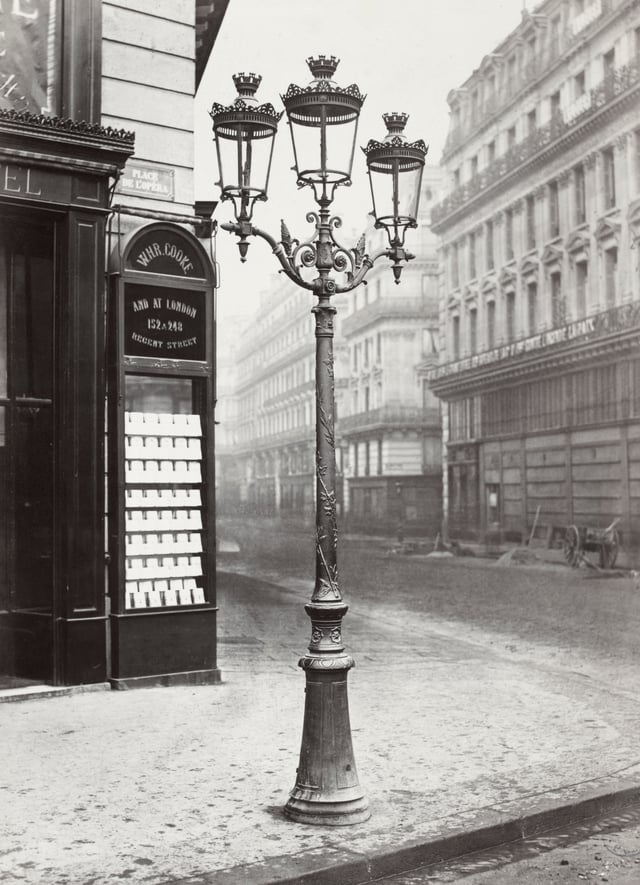 In the 1860s, Paris streets and monuments were illuminated by 56,000 gas lamps, giving it the name "The City of Light."