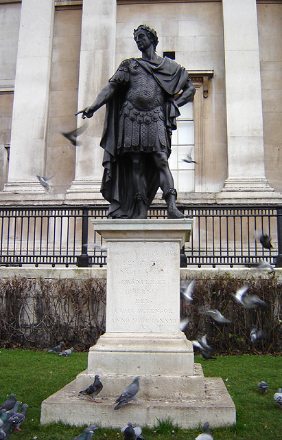 1686 statue of James II in Trafalgar Square, London
