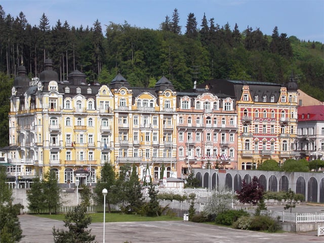 Typical buildings in the town centre.