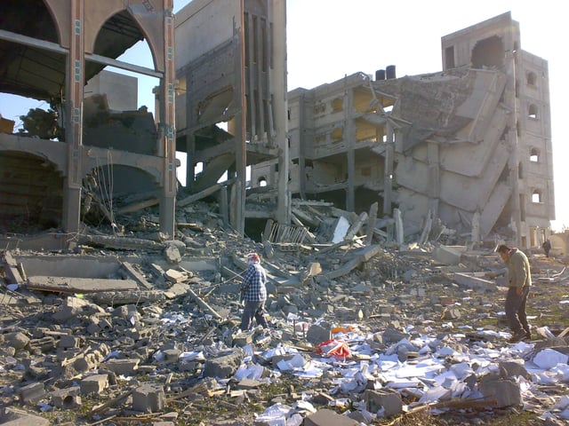 Destroyed building in Rafah, January 12, 2009
